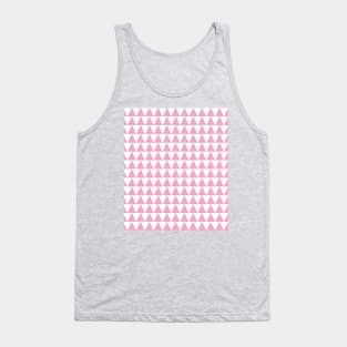 White and Blush Pink Zig Zag Design Tank Top